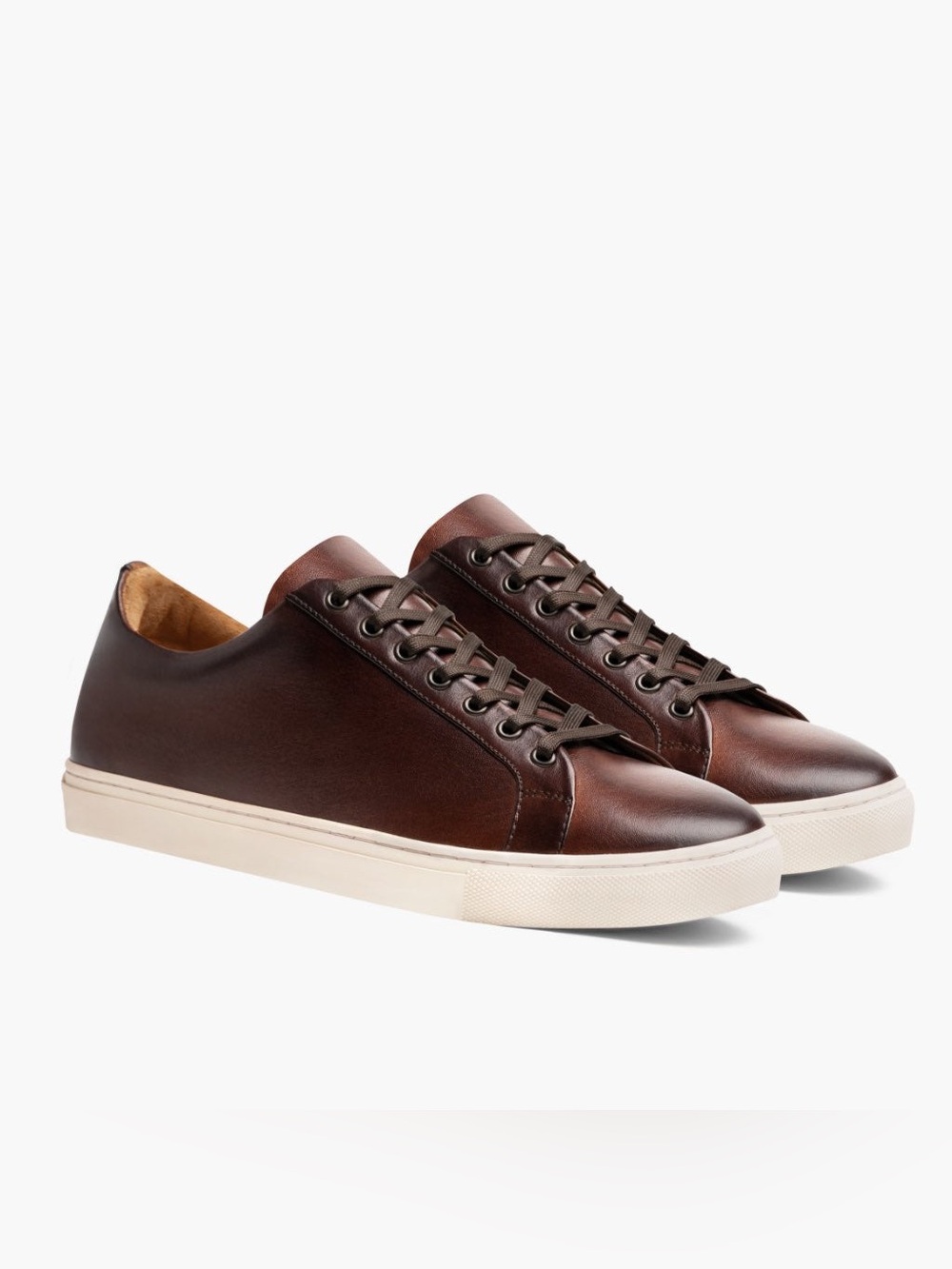 Thursday Boot Company Brown Leather Low-Top Sneakers